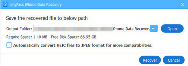 לחץ על כפתור השחזור