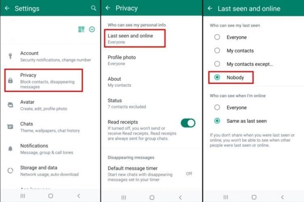 WhatsApp Απόκρυψη Κατάστασης Online