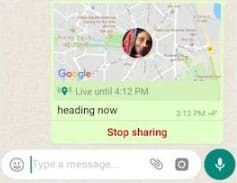 WhatsApp Διακοπή Κοινοποίησης Ζωντανής Τοποθεσίας