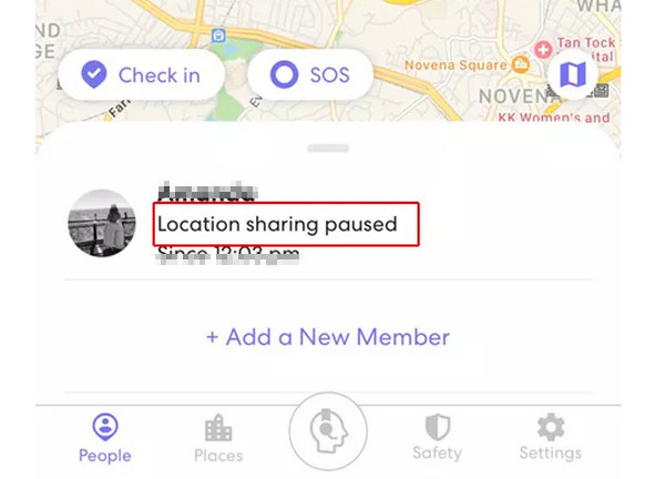 Dijeljenje lokacije pauzirano na Life360