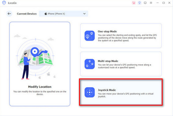 คลิกปุ่มโหมดจอยสติ๊ก