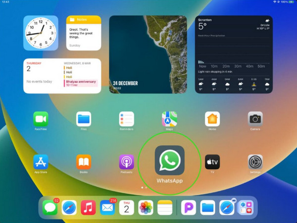 เปิดแอป WhatsApp