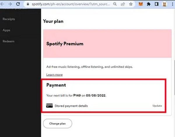 Välj knappen Uppdatera