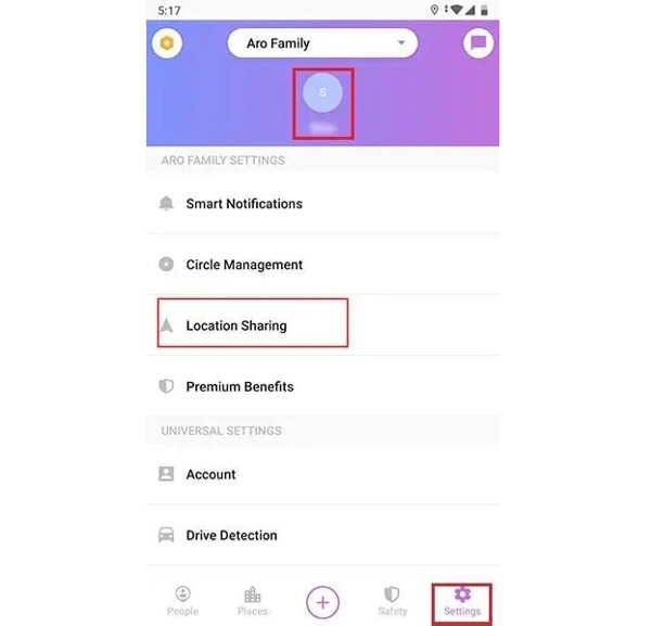 Обмен местоположением Life360
