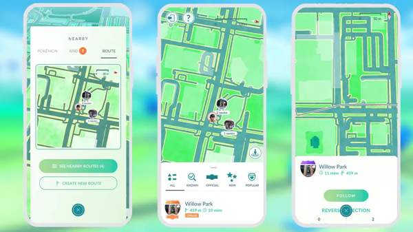 Следуйте маршрутам в Pokemon Go