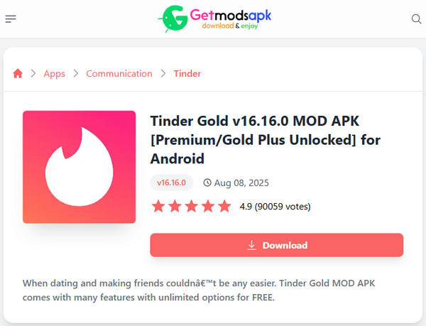破解 Tinder Gold 免费