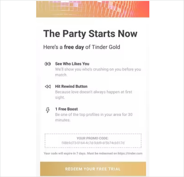 Tinder Gold 免费试用