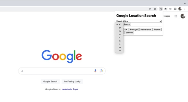 Google Search Location Changer