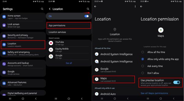 Servizi di localizzazione Google Maps Android