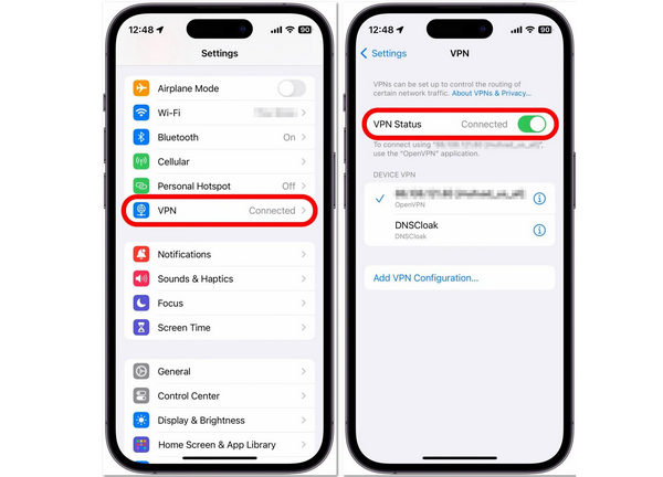 iOS에서 프록시 끄기