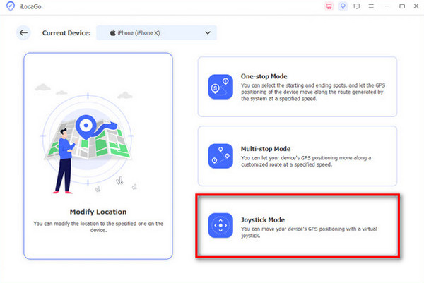 点击操纵杆模式按钮