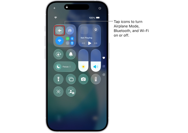 비행기 모드 켜기