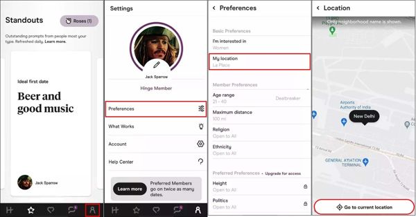 Cambia la posizione di alimentazione sulla cerniera