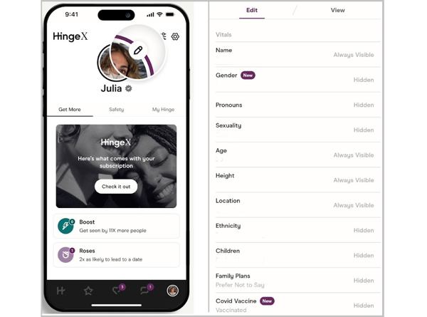 Cambia la posizione del profilo della cerniera