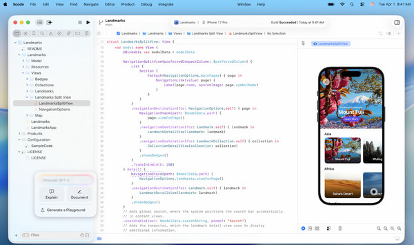 Xcode UI