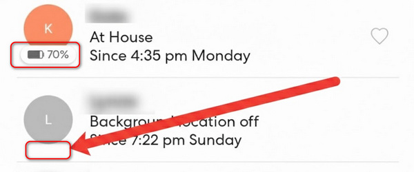 Saknar batteri i Life360