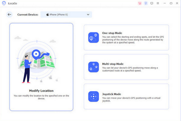 Нажмите кнопку «Изменить местоположение».