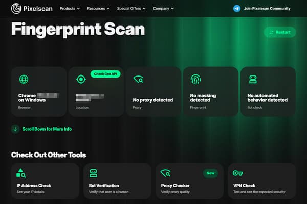 Pixelscan Net IP Location Finder