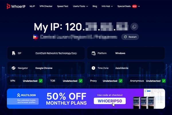Whoer IP Location Finder