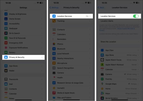 Enable Location Services