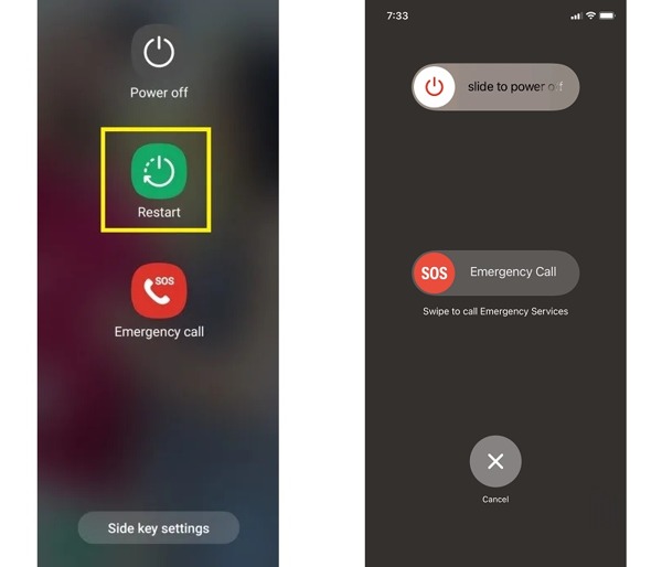 Restart iPhone Android