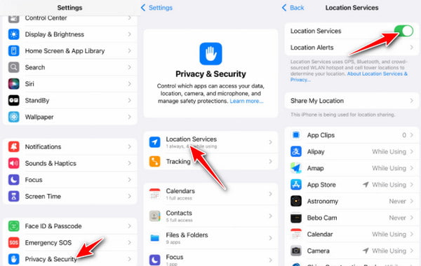 Aktifkan servis lokasi
