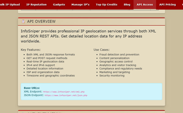 Geliştirici API’si XML ve JSON