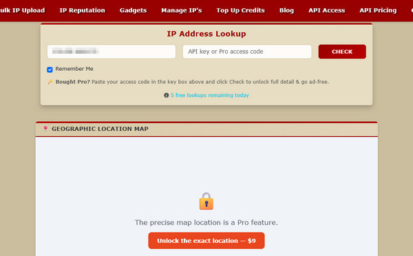 Etkileşimli Haritalı IP Sorgulama