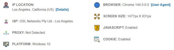 Informação de dispositivo