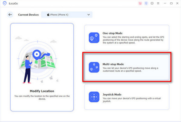Pilih Mod Berbilang Henti