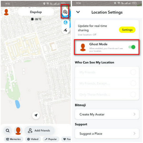 Ketik Butang Mod Hantu