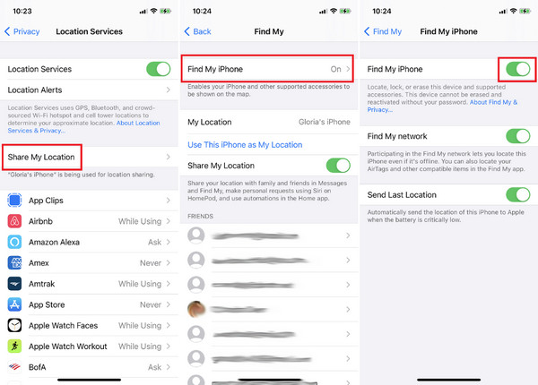 iPhone Konumunu Kapat