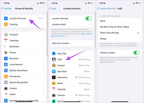 Ứng dụng Vị trí trên iPhone