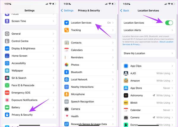 Bật Dịch vụ Định vị trên iPhone