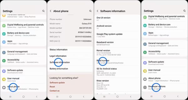 三星開發者選項