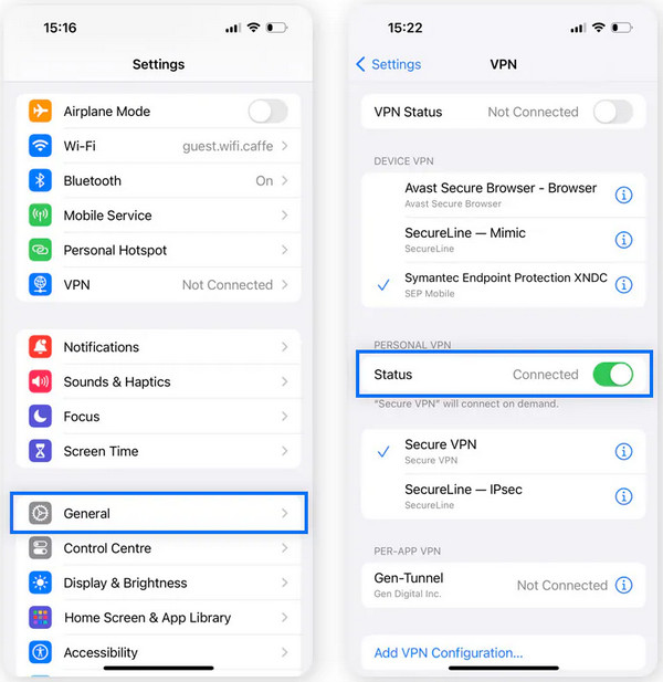 Pulsar el botón General