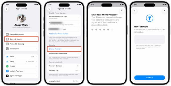 Promjena lozinke na iPhoneu
