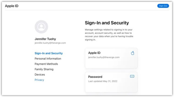 Promjena lozinke online