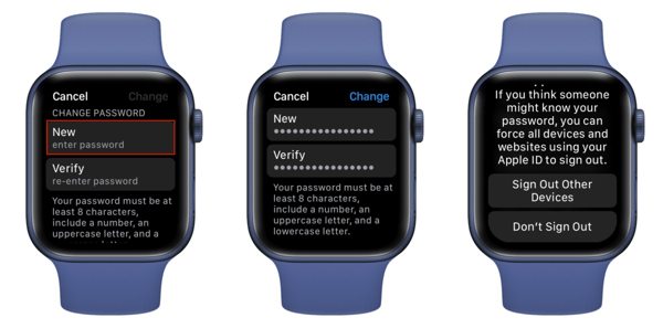 Nova lozinka na Apple Watchu