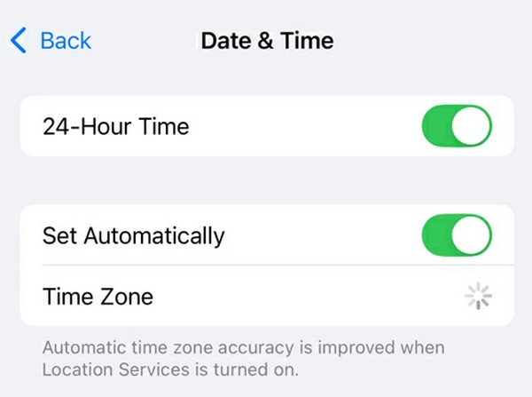 Kontroller dato- og tidsindstillinger