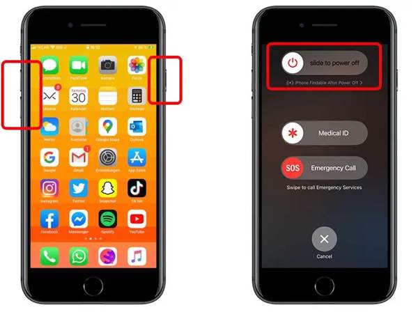 iPhone पुनः प्रारंभ करें