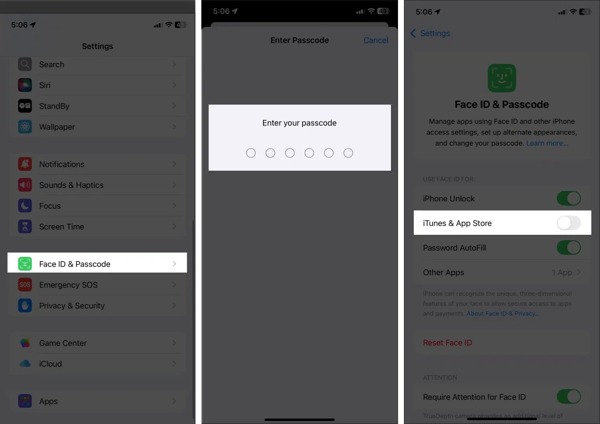 Descarcă aplicații cu Face ID