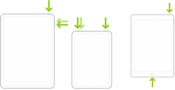 إعادة تشغيل iPad بالقوة