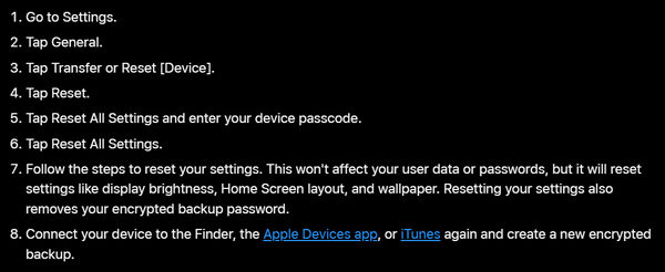 iTunes パスワードのリセット方法