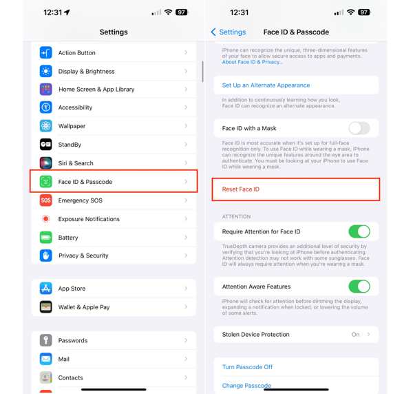 Resetirajte Face ID