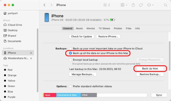 Finder Backup
