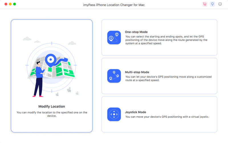 imyPass iPhone Location Changer for Mac Screenshot