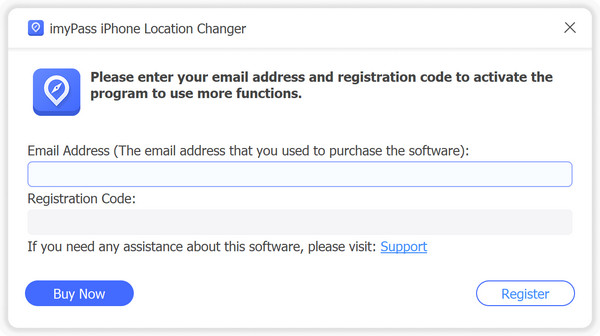 Register iPhone Location Changer