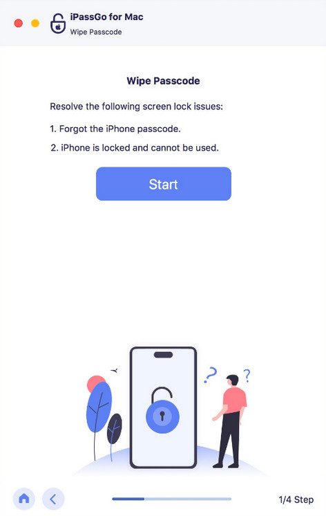 واجهة iPassGo على جهاز Mac