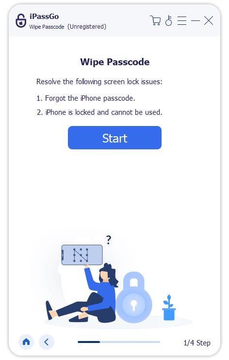 Connecter le mot de passe d'effacement de l'ordinateur iOS